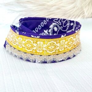 Boho OOAK Fabric Choker Shabby Chic Necklace Scarf Collar Handmade Fiber Art NEW